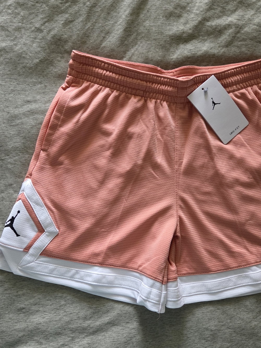 Jordan Kid's Peach Athletic Shorts with White Trim
